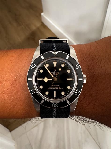 leather strap for tudor black bay|tudor black bay strap size.